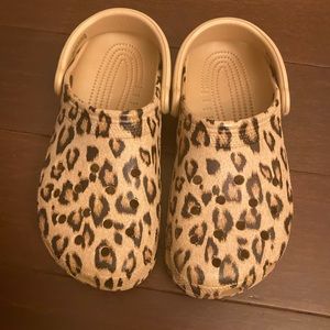 Leopard Print Comfort Clog - Tan